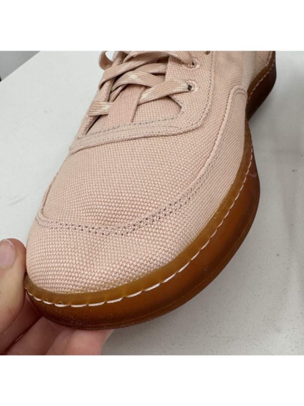 Everlane Tread Bare Sneaker size 13 Women's in Pink Canvas Classic Lace-up Shoes - Picture 6 of 8